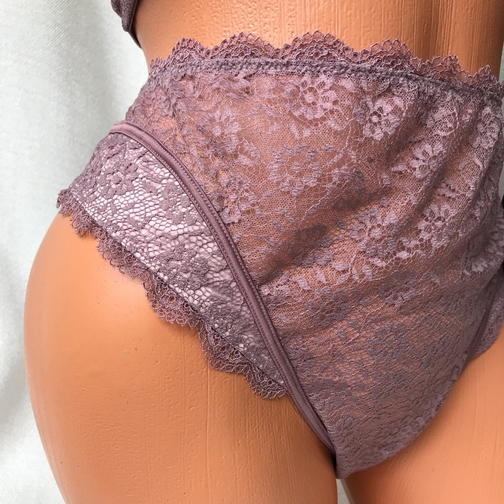 VS 34ddd/L HIGH WAISTED ANGELS LINED DEMI BRA SET - Picture 4 of 6